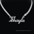 Shangjie OEM Custom name stainless steel name snake chain necklace trendy gold plated necklaces